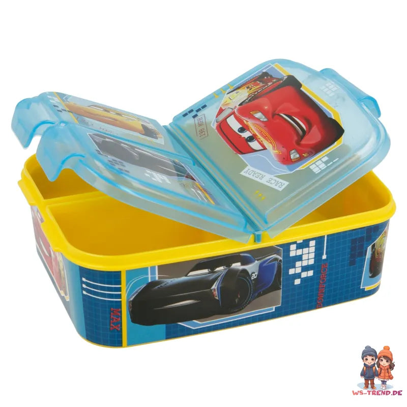 Disney Cars Lightning McQueen 2 tlg. Lunch Set 3Kammer Brotdose Alu-Trinkflasche - WS-Trend.de