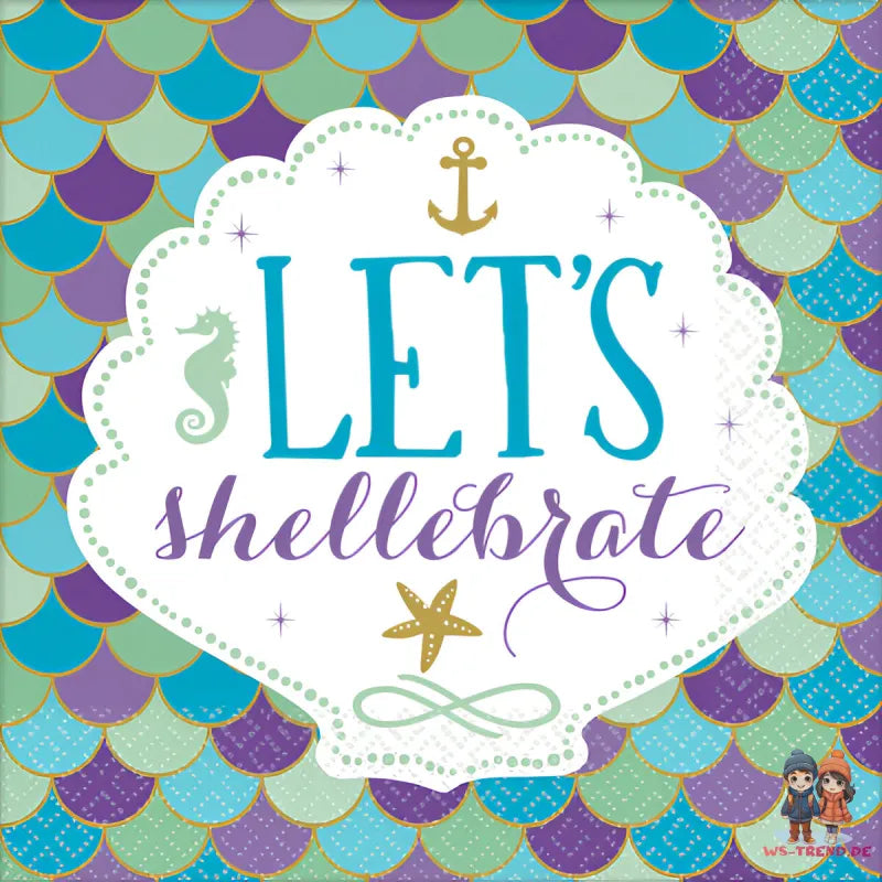 Meerjungfrau Mädchen Kinder Geburtstag Deko Set 39 tlg. Partyset - WS-Trend.de