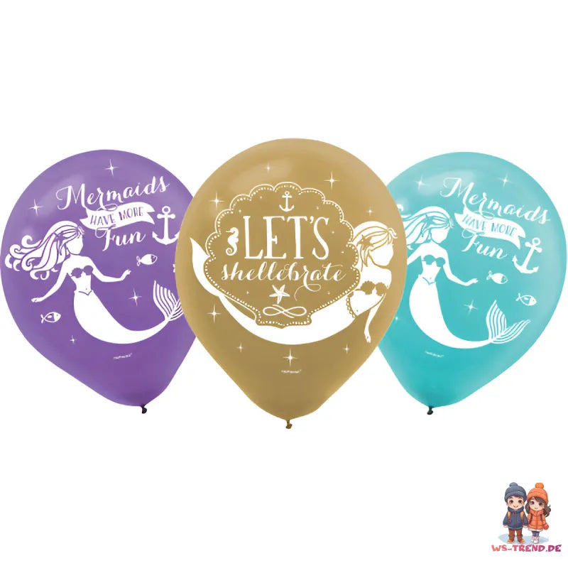 Meerjungfrau Mädchen Kinder Geburtstag Deko Set 39 tlg. Partyset - WS-Trend.de
