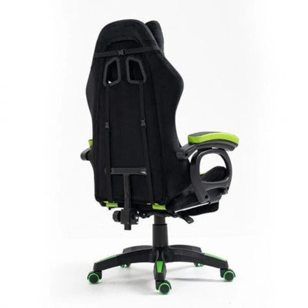 Gaming-Stuhl Drehstuhl verstellbare Rückenlehne 2 Kissen Fußstütze - WS-Trend.de