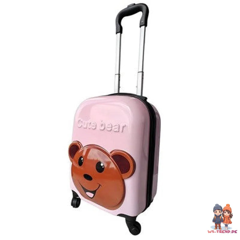 Teddy Bär 3D Kinder Trolley Kinderkoffer ABS Kindertrolley 44x31x22 cm - WS-Trend.de