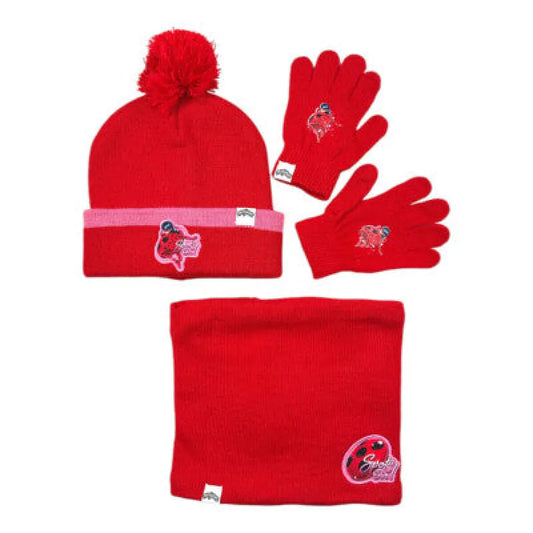 Miraculous Ladybug Kinder Herbst 3tlg Set Wintermütze Snood Handschuhe Gr. 54 - WS-Trend.de