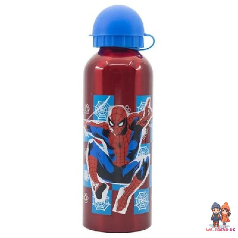 Marvel Spiderman 2 teiliges Kinder Set 3 Kammern Brotdose Alu Trinkflasche - WS-Trend.de