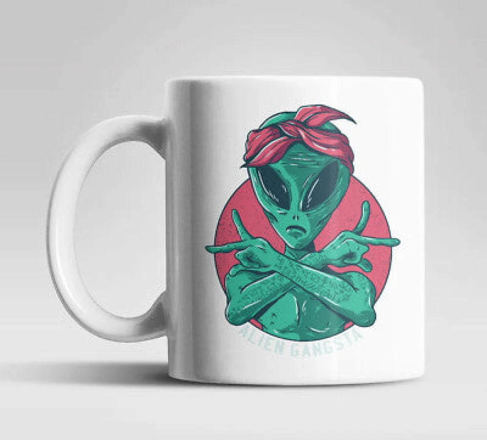 Alien Gansta Kaffeetasse Teetasse Geschenkidee - WS-Trend.de