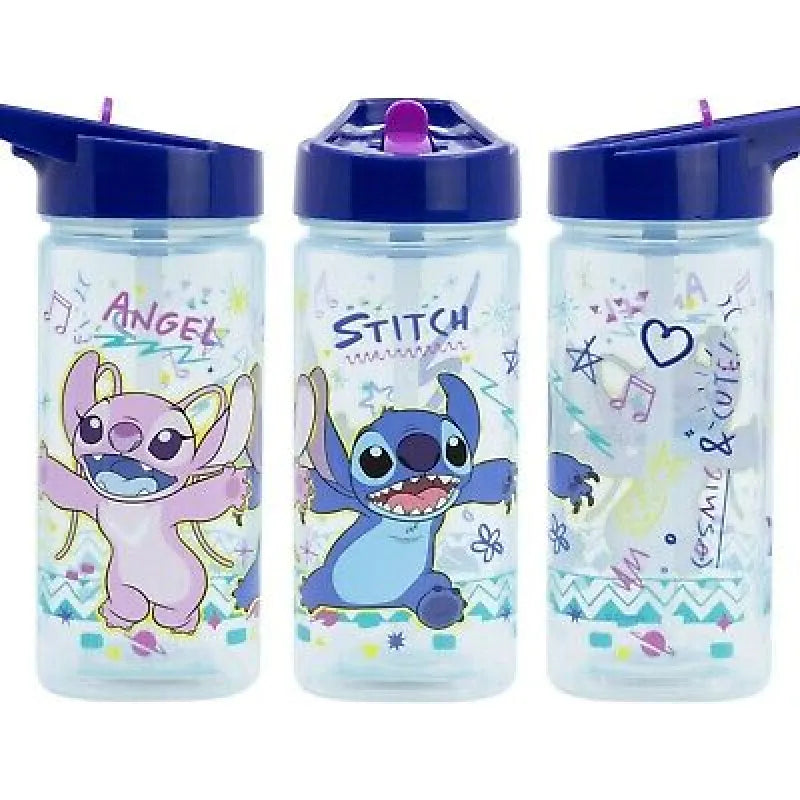 Disney Stitch Angel Wasserflasche Trinkflasche Flasche 530 ml Tragegriff - WS-Trend.de