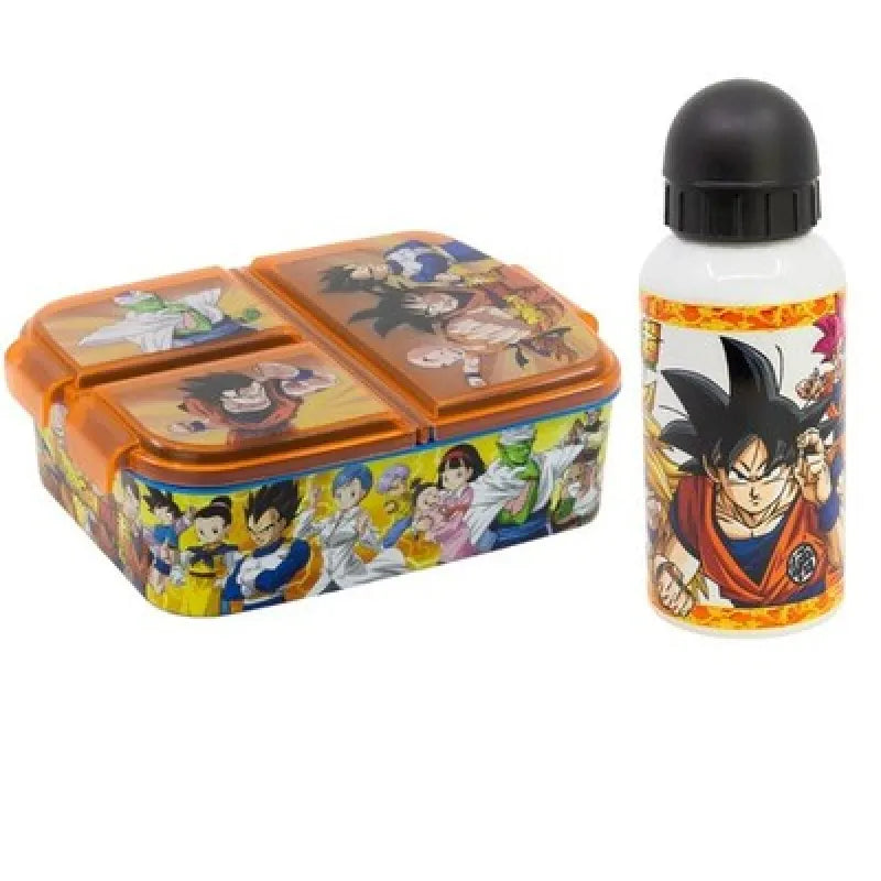Anime Dragon Ball Kinder 2 tlg Lunch Set 3 Kammer Brotdose Alu-Trinkflasche - WS-Trend.de