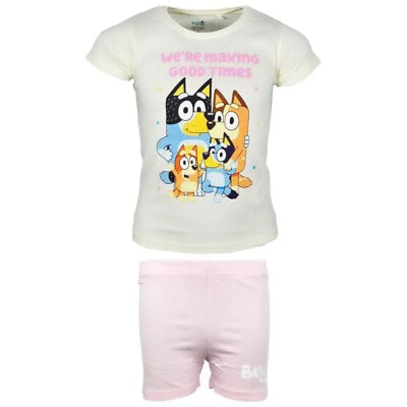 Bluey Bing Kinder Mädchen Pyjama Shirt Shorts Gr. 92 - 116 - WS-Trend.de