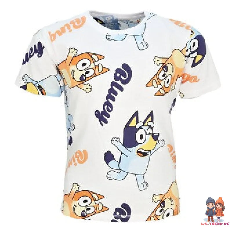 Bluey Bingo Kinder Jungen kurzarm T-Shirt Shirt Größe 104 bis 122 Baumwolle - WS-Trend.de