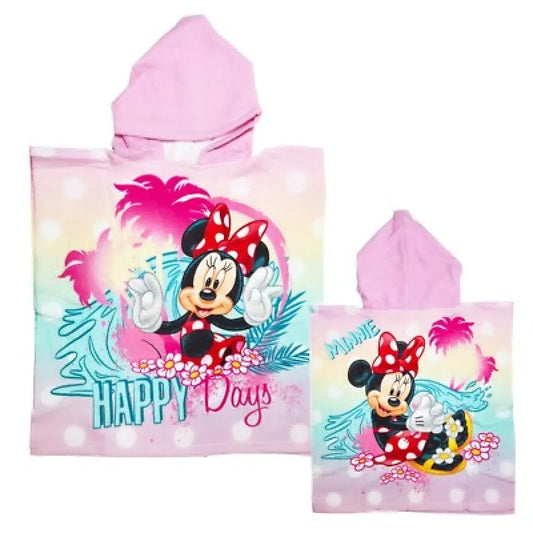 Disney Minnie Maus Kinder Mädchen Mikrofaser Poncho Badetuch 55x110 cm - WS-Trend.de