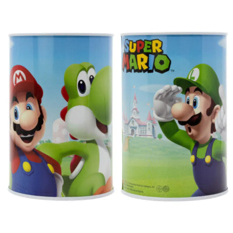 Super Mario Luigi Yoshi Kinder XL Spardose Sparschwein aus Weißblech 1000 ml - WS-Trend.de