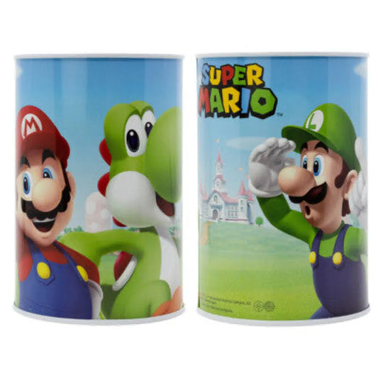 Super Mario Luigi Yoshi Kinder XL Spardose Sparschwein aus Weißblech 1000 ml - WS-Trend.de