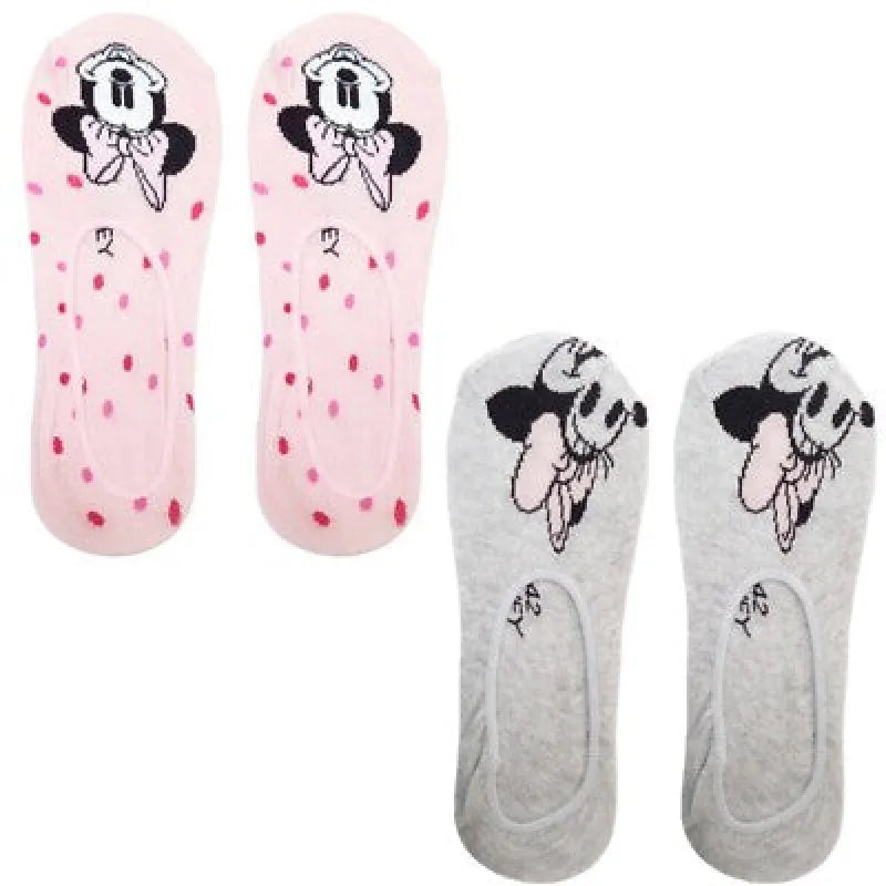 Disney Minnie Maus 2er Set Damen Kurzsocken Füßlingen Socken Gr. 35 bis 42 - WS-Trend.de