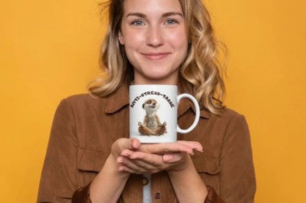 Anti Stress Erdmännchen Kaffeetasse Teetasse Tasse Geschenkidee - WS-Trend.de