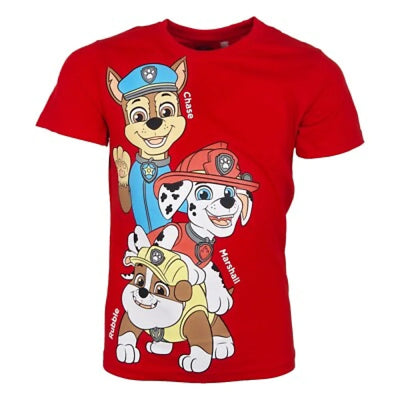 Paw Patrol Chase Rubble Kinder Jungen kurzarm T-Shirt Shirt - WS-Trend.de