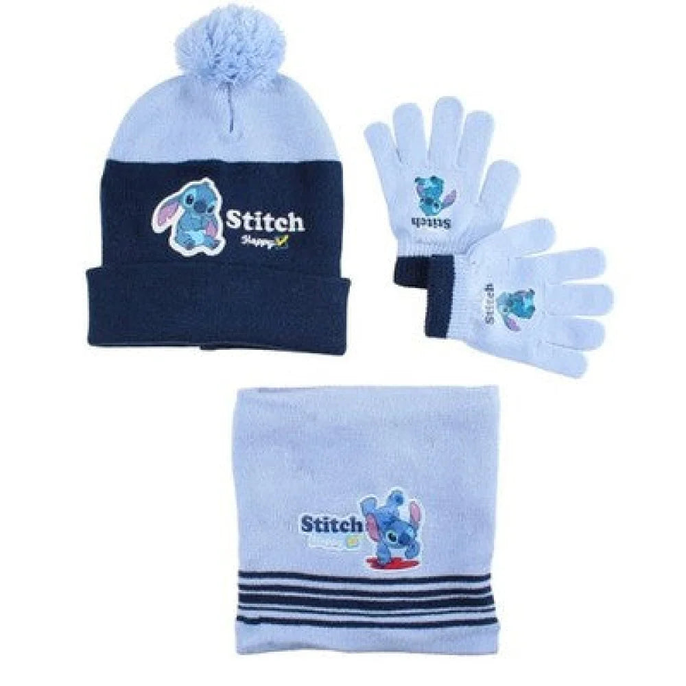 Disney Stitch Set 3tlg Wintermütze Snood Handschuhe Gr. 54/56 - WS-Trend.de