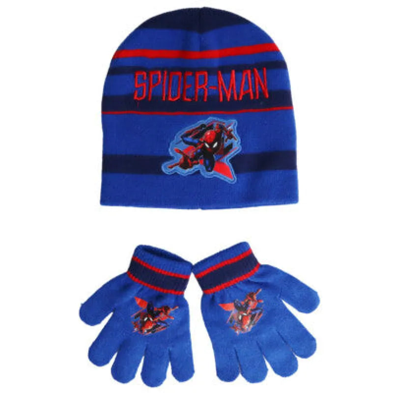Spiderman Kinder Herbst Winter Set Mütze plus Handschuhe Kindermütze 53/54 - WS-Trend.de