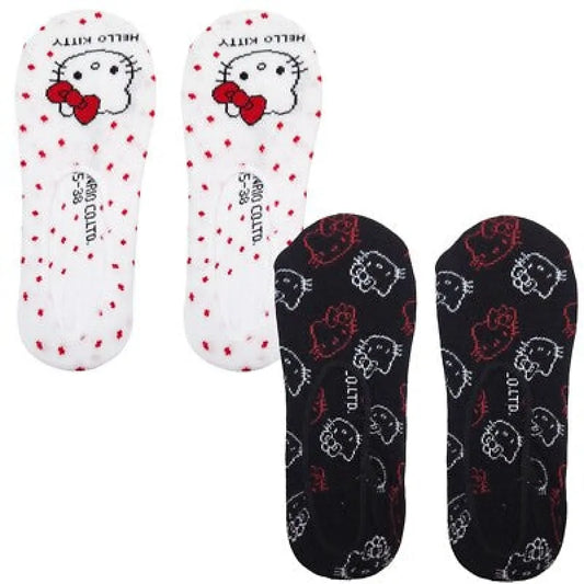 Hello Kitty 2er Set Damen Kurzsocken Füßlingen Socken Gr. 35 bis 42 - WS-Trend.de