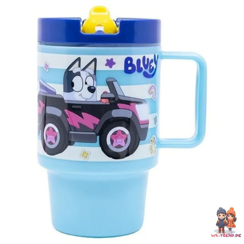 Bluey und Bingo Kinder Trinkbecher Becher mit Halm 530 ml - WS-Trend.de