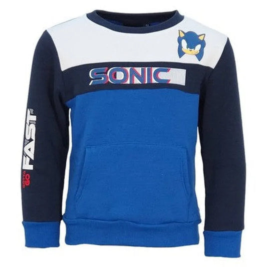 Sonic the Hedgehog Kinder Jungen Pullover Sweater Pulli Gr. 92 bis 128 - Blau 98 - WS-Trend.de