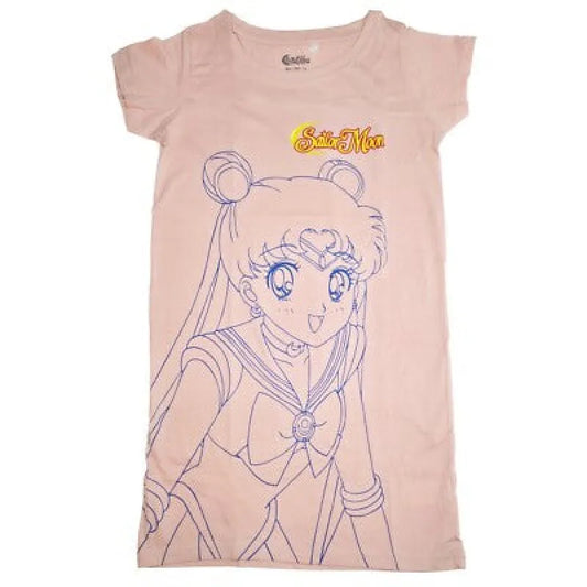 Anime Sailor Moon Damen kurzarm Schlafshirt Nachthemd Langshirt S-XL - WS-Trend.de