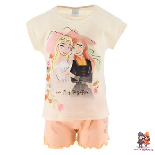 Disney Die Eiskönigin Anna Elsa Kinder Sommerset Shorts plus T-Shirt Baumwolle - WS-Trend.de