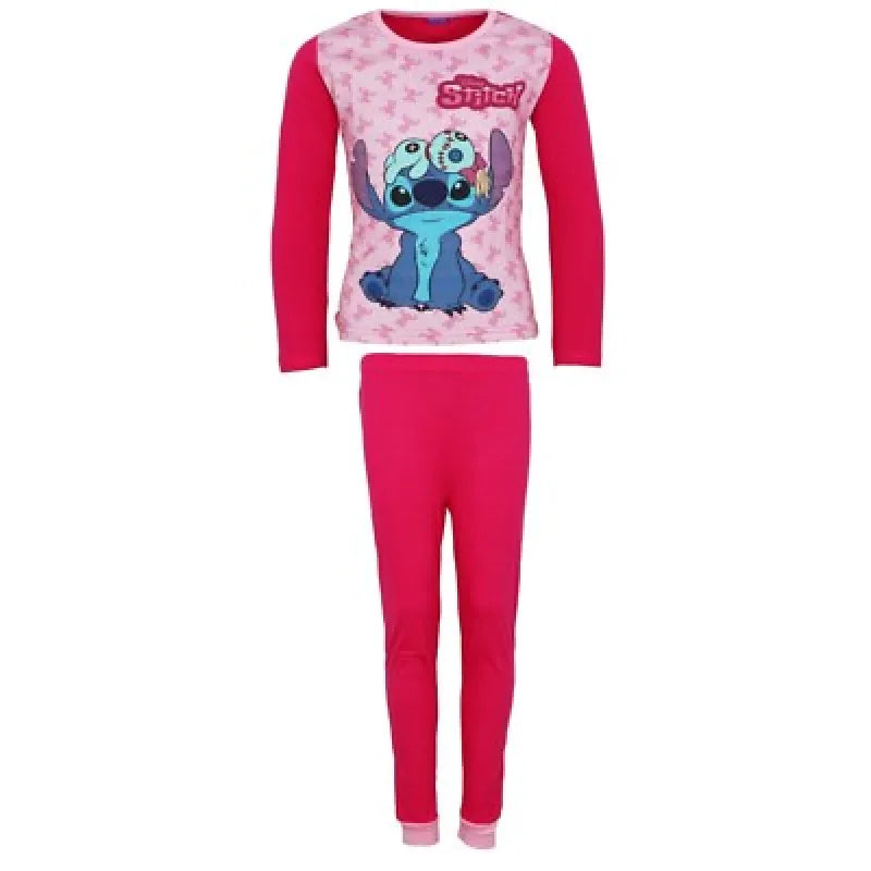 Disney Stitch Kinder Mädchen Schlafanzug Pyjama Shirt Hose Gr. 98-128 Baumwolle - WS-Trend.de