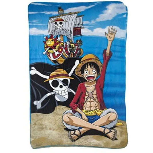 Anime One Piece Ruffy Kinder Fleecedecke leichte Kuscheldecke 100x140 cm - WS-Trend.de