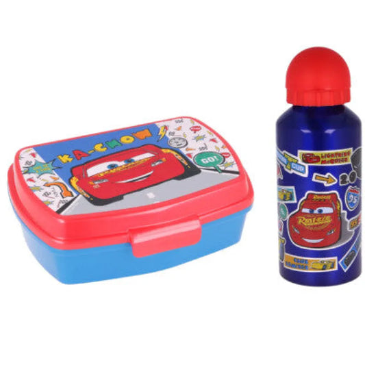 Disney Cars Lightning McQueen 2 teiliges Lunch Set Brotdose Trinkflasche Alu - WS-Trend.de