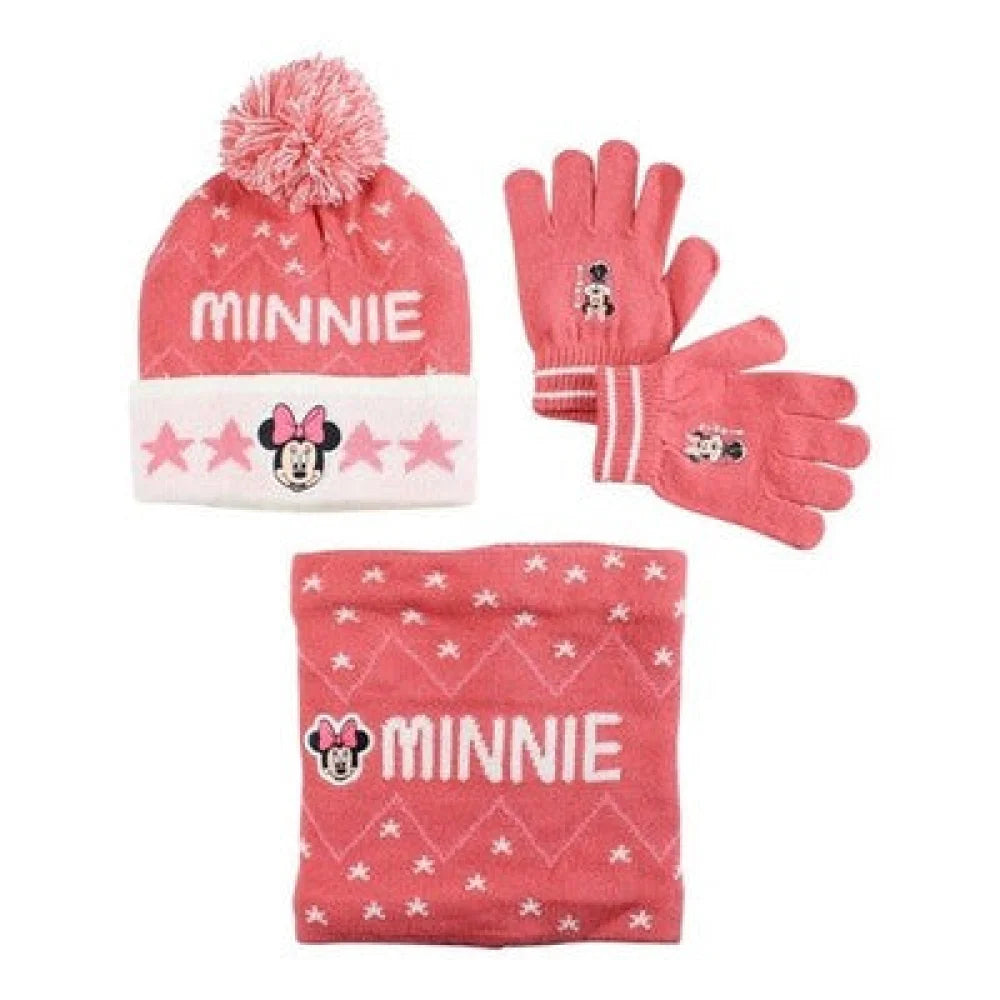 Disney Minnie Maus 3tlg Set Kinder Wintermütze Snood plus Handschuhe - WS-Trend.de