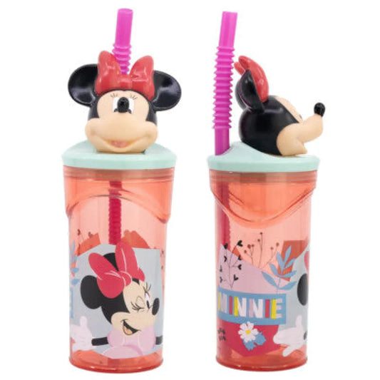 Disney Minnie Maus 3D Deckel Kinder Trinkbecher Becher integriertem Halm 360ml - WS-Trend.de