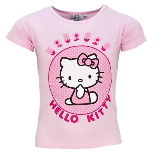 Hello Kitty Kinder Mädchen kurzarm T Shirt Gr 98 bis 128 Baumwolle WS Trend.de