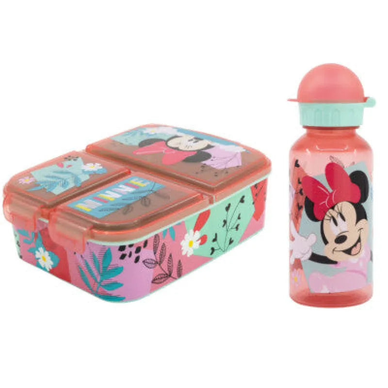 Disney Minnie Maus 2 tlg Kinder Lunch Set Brotdose Trinkflasche 370 ml - WS-Trend.de
