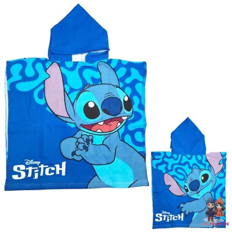 Disney Lilo Stitch Kinder Mädchen Mikrofaser Poncho Badetuch 55x110 cm - WS-Trend.de