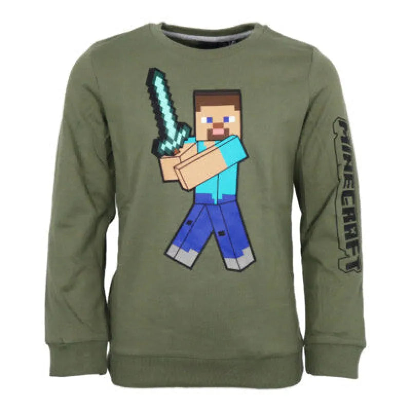 Minecraft Gamer Steve Kinder Jungen Pulli Pullover Sweater Gr. 128 - WS-Trend.de