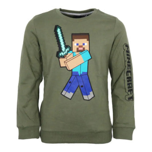 Minecraft Gamer Steve Kinder Jungen Pulli Pullover Sweater Gr. 128 - WS-Trend.de
