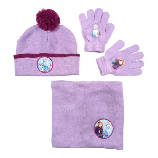 Die Eiskönigin Set Kinder Herbst 3tlg Wintermütze Snood Handschuhe Gr. 54 - WS-Trend.de