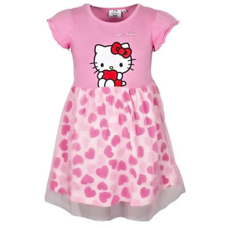 HELLO KITTY Kinder Mädchen Sommerkleid Kleid Gr 92-116 100% Baumwolle - WS-Trend.de