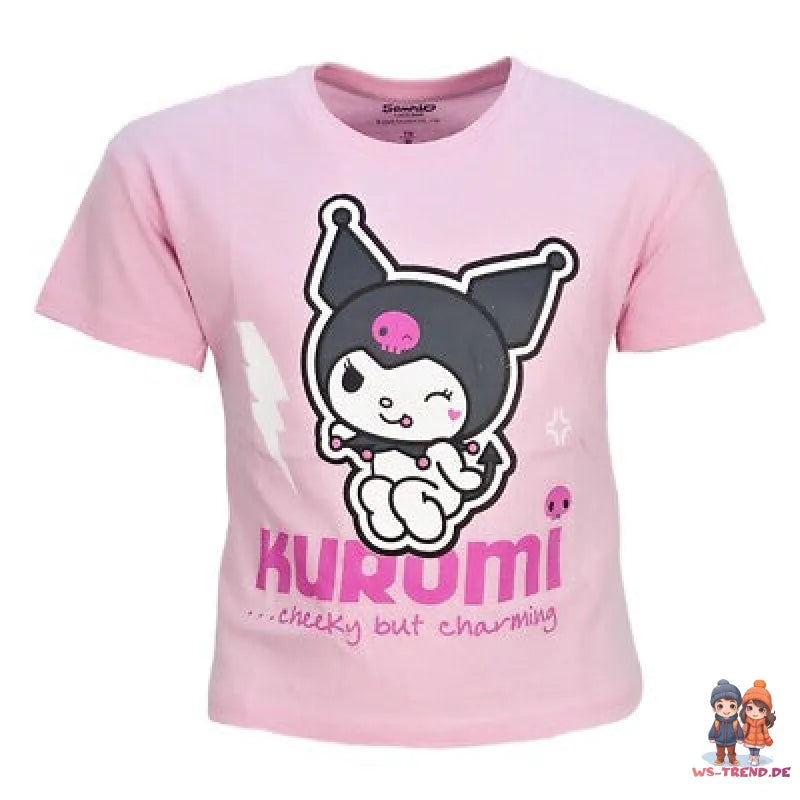 Hello Kitty Kuromi Kinder Mädchen kurzarm T-Shirt Shirt Gr 116 bis 158 Baumwolle - WS-Trend.de