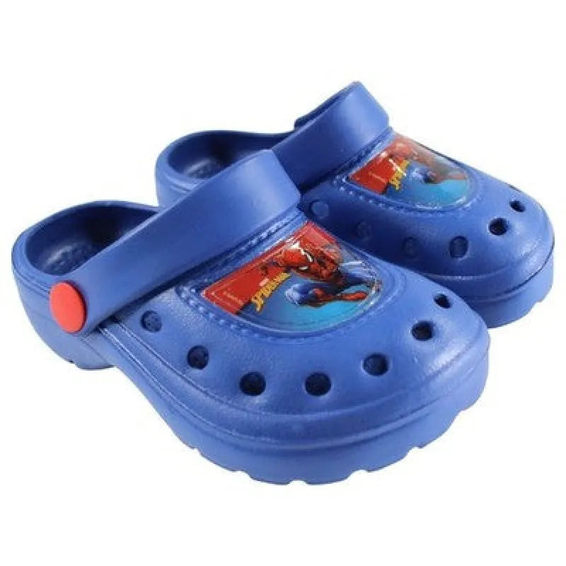 Spider-Man Kinder Jungen Clogs Badeschuhe Gr. 22 bis 33 Blau - WS-Trend.de