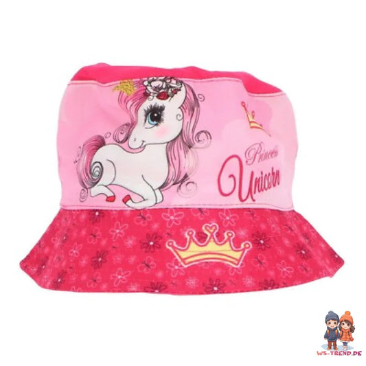 Einhorn Unicorn Kinder Fischermütze Fischerhut Sommerhut Gr. 52-54 - WS-Trend.de
