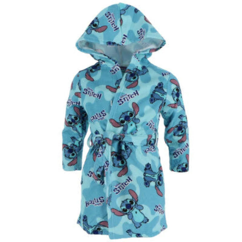 Disney Lilo und Stitch Kinder Mädchen Fleece Bademantel mit Kapuze Gr. 98 - WS-Trend.de