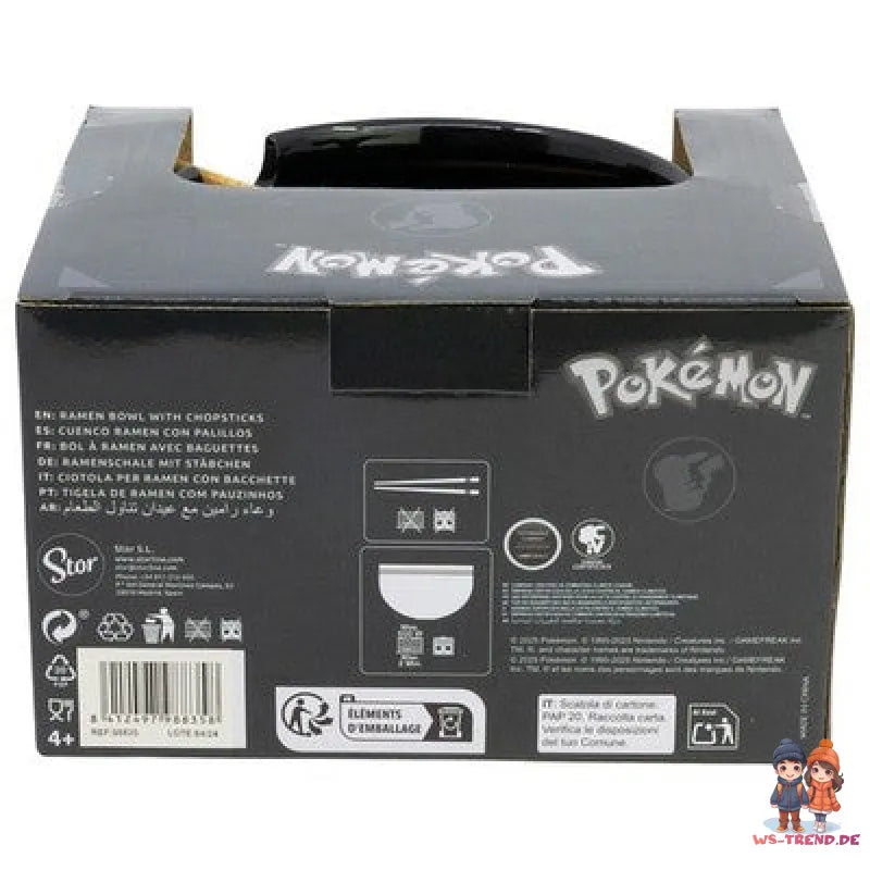 Pokemon Pukachu Ramen Suppen Keramik Schüssel mit Stäbchen 18x10 cm - WS-Trend.de
