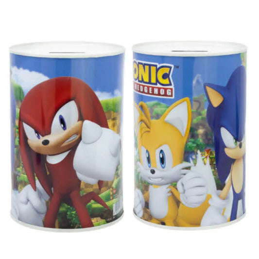 Sonic Knuckles Kinder XL Spardose Sparschwein aus Weißblech 1000 ml - WS-Trend.de