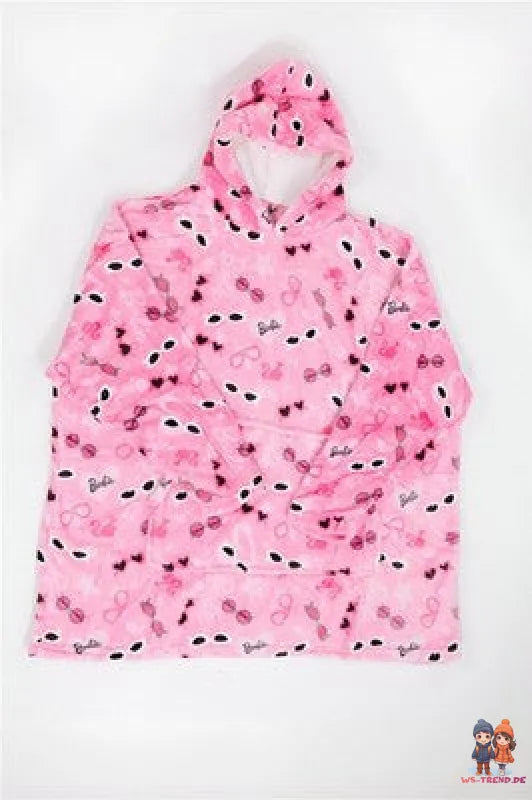 Barbie Kuschelponcho Kuscheldecke mit Ärmeln Kapuze Tasche XS-L - WS-Trend.de