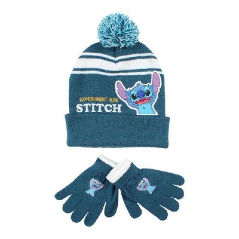 Disney Stitch Herbst 2 tlg Set Wintermütze Handschuhe Gr. 54/56 - WS-Trend.de