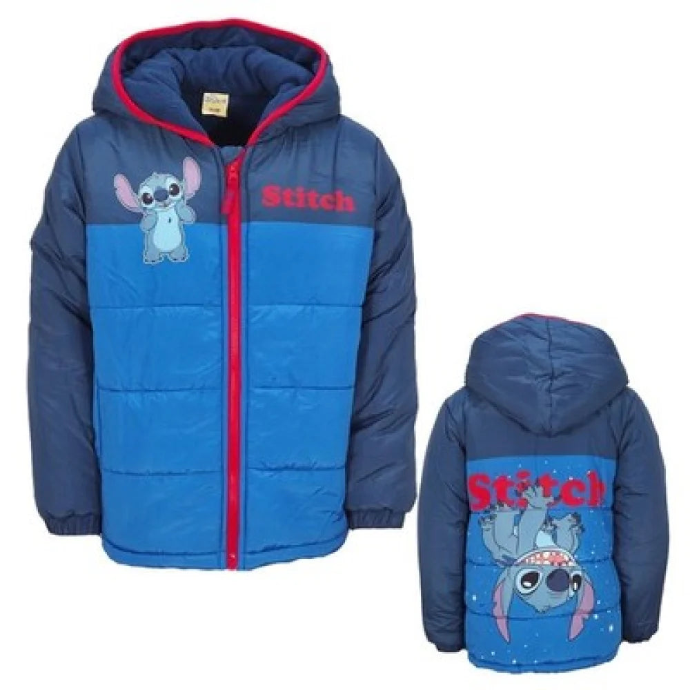 Disney Stitch Kinder Winterjacke Jungen Jacke mit Kapuze - WS-Trend.de