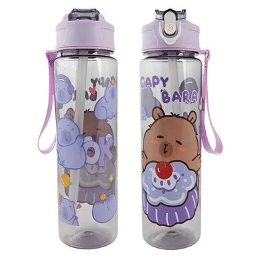 Capy Bara Sportflasche Wasserflasche Trinkflasche Flasche 800 ml - Lila - WS-Trend.de