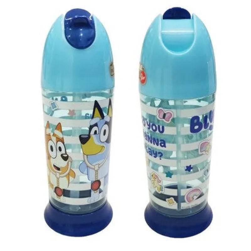 Bluey und Bingo Kinder Trinkflasche mit Halm Flasche Wasserflasche 280 ml - WS-Trend.de