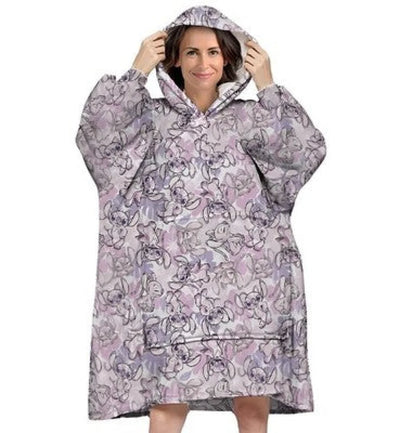 Disney Stitch Kuschelponcho mit Ärmeln Kapuze Tasche S-L - WS-Trend.de