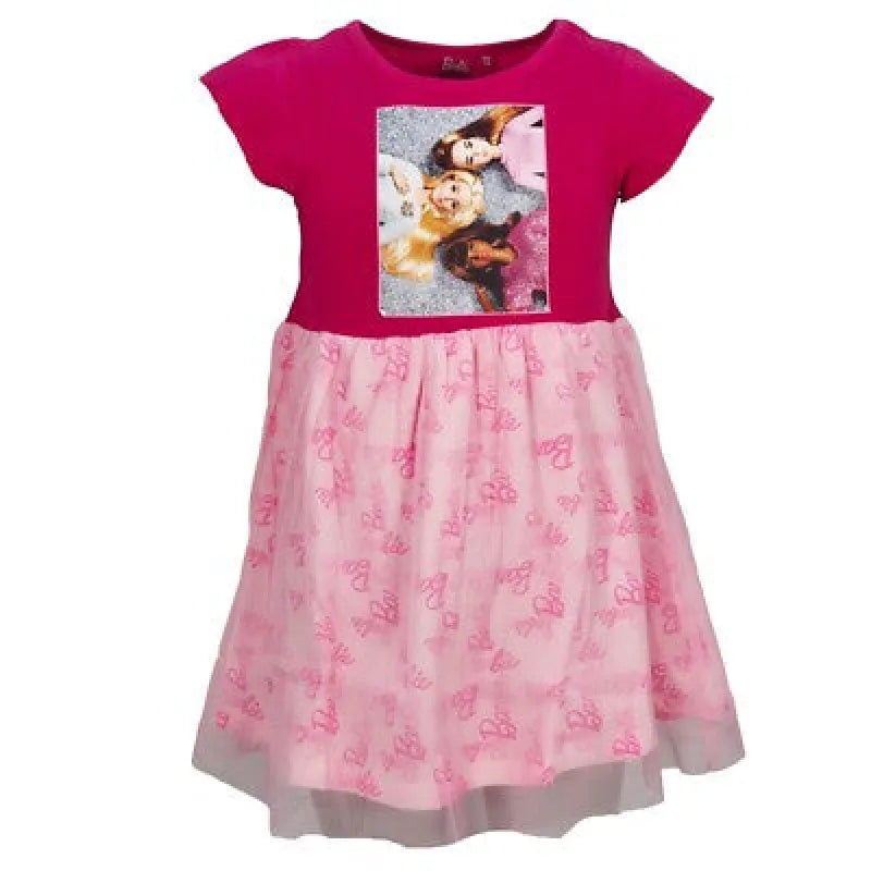 Barbie and Freinds Kinder Mädchen Sommerkleid Kleid Gr 98-128 Baumwolle - WS-Trend.de
